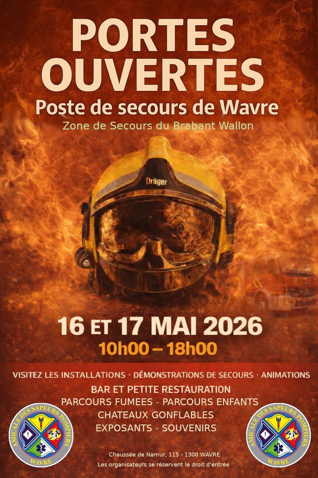 Journée portes ouvertes des pompiers de Wavre