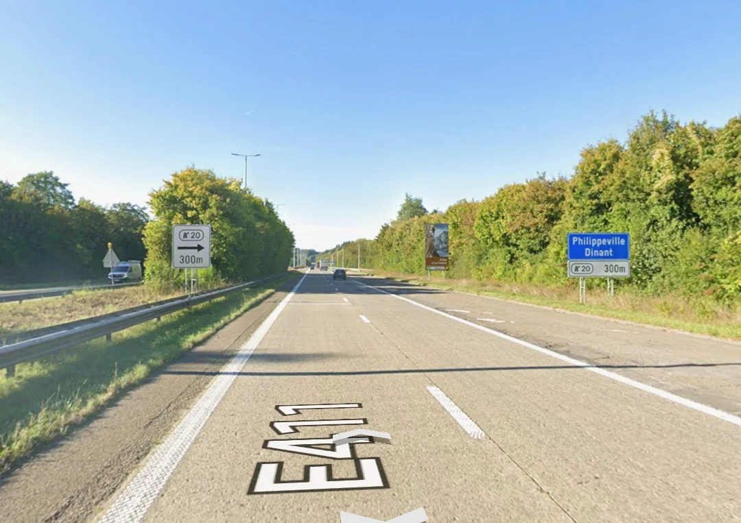 Travaux urgents sur l’E411 à Achêne : circulation réduite vers Bruxelles et bretelle fermée dès ce lundi