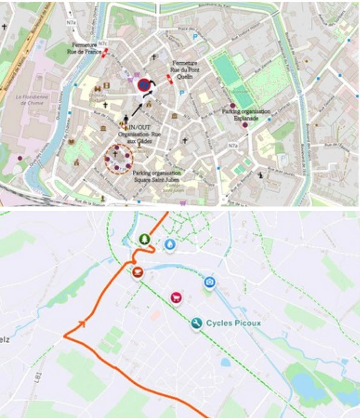 Route fermée à Ath - Centre-ville Ath fermé (Photo 1/1)